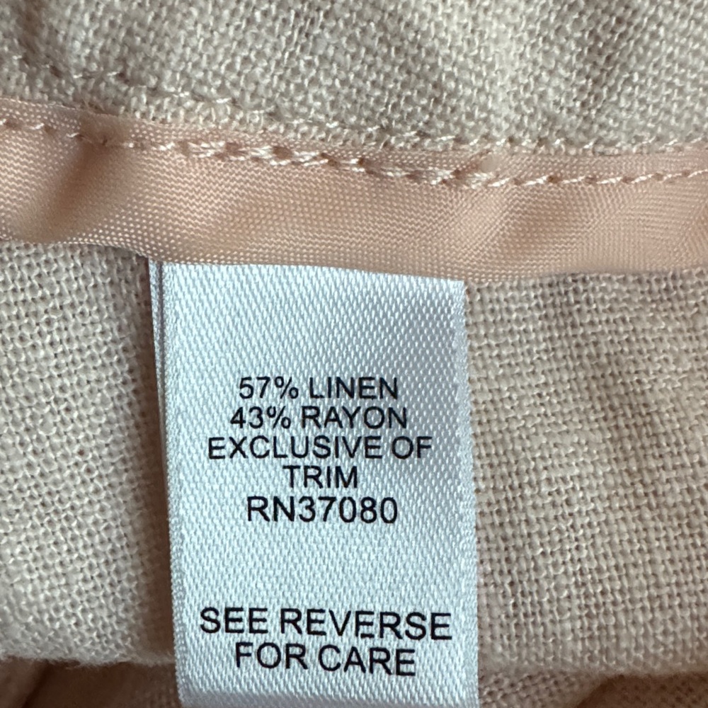 Cato Pale Pink Linen-Blend Wide Leg Pants - Picture 6 of 6